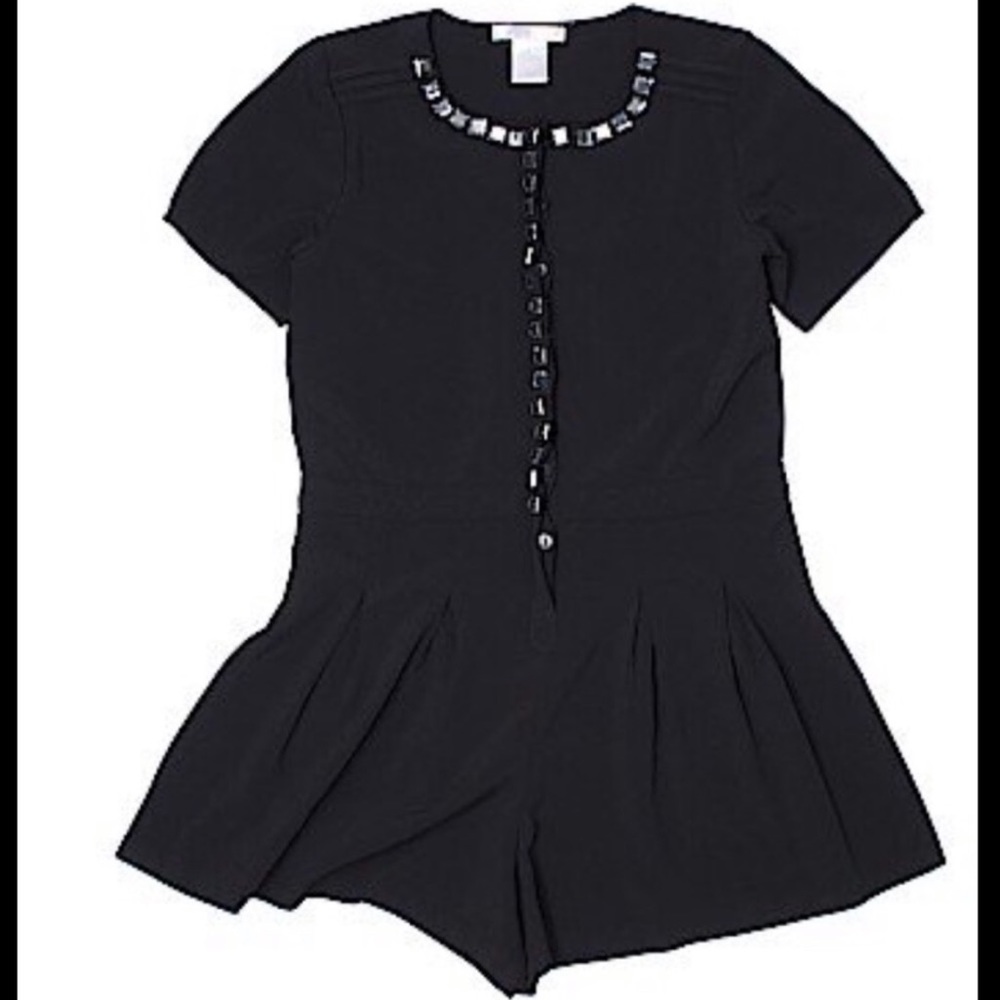 3/$25 Girls Scooter Brown Rhinestone Shorts Romper